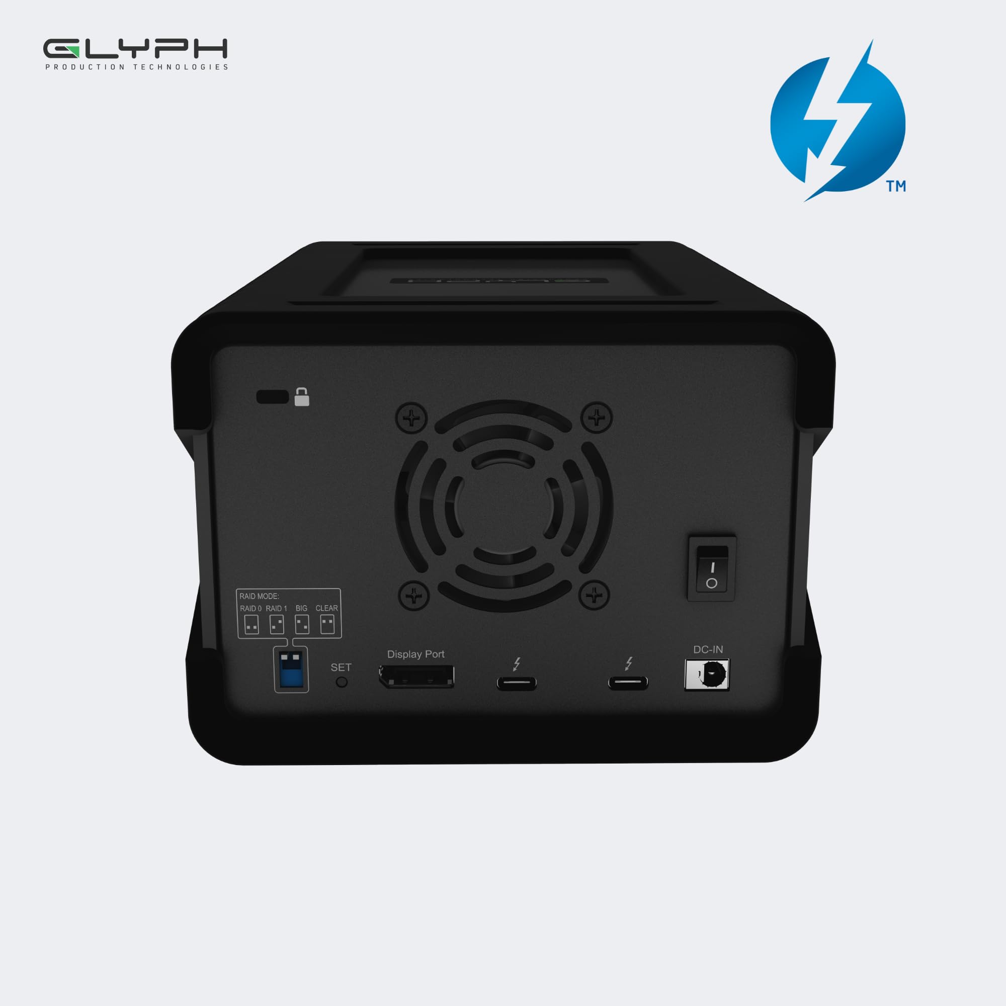 Glyph Blackbox Pro RAID 40TB Thunderbolt 3 Desktop Hard Drive - Black