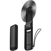 Aecooly Slim Portable Fan, Thin Handheld Fan, USB Rechargeable Mini Personal [24H Max Cooling Time], Battery Powered Small Foldable Pocket for Travel, Summer, Gifts for Women&Men, Girls -Black