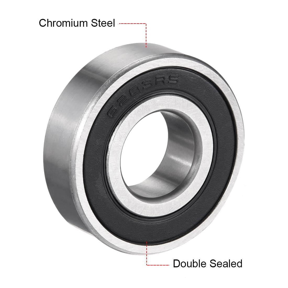 uxcell 6200Z 30mmx10mmx9mm Deep Groove Double Shielded Ball Bearings