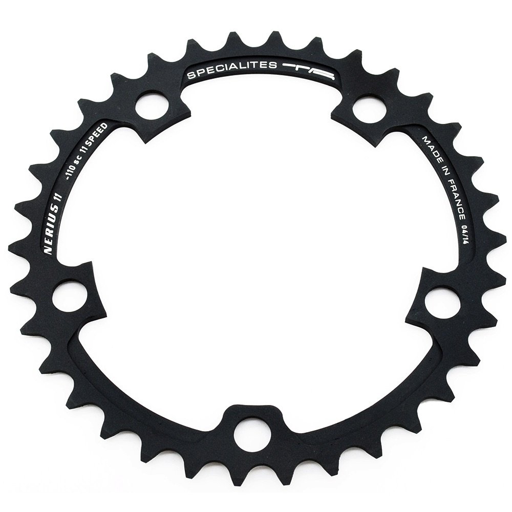Spécialités TA Nerius 11 Speed Campagnolo Compact 110pcd Offset Chainring, Inner 34t, Black — image 1