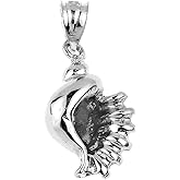 Claddagh Gold 925 Sterling Silver Seashell Charm Pendant