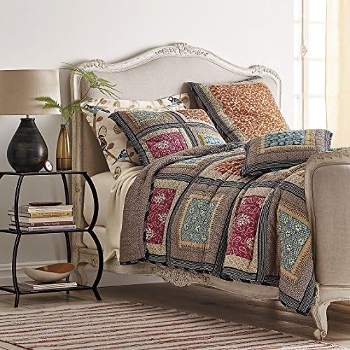 Stylish Design Handmade Patchwork 100% Cotton 3-piece Quilt Set King Pretty Colors