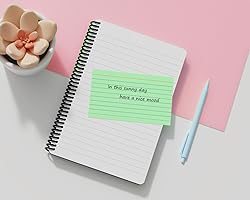 YIZUUN Green Index Cards 3x5, 200 Pack, Ruled Index