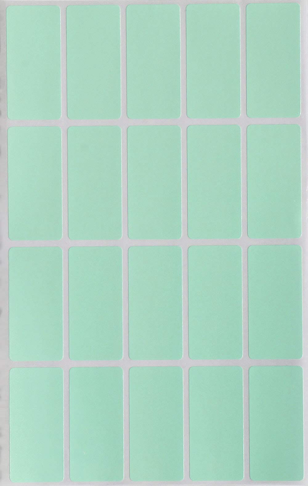 Royal Green Rectangular Colour Coding Stickers Pastel Green 4cm x 1.9cm Coloured Tag Labels (40mm x 19mm) - 300 Pack