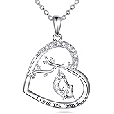 YAFEINI Possum Gifts Necklace 925 Sterling Silver Possum Heart Pendant Necklace Possum Jewelry For Women