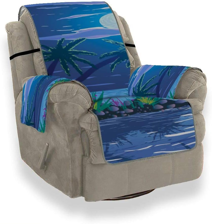 LWEAG Sofá Funda para el hogar Moda Tropical Costa del océano Plantas