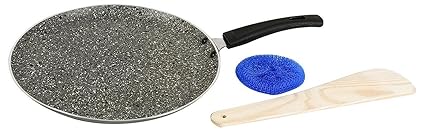 Super Classic 2.6 mm Hammer Tone + Marble Coating Dosa Tawa, 29 cm, Grey Color