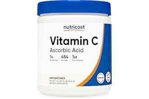 Nutricost Pure Ascorbic Acid Powder (Vitamin C) 1LB