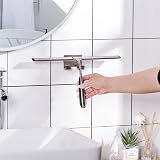Ettori Shower Squeegee 12 in Brushed Nickel Stainless Steel Wall Hook view 4
