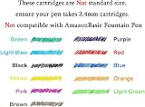 erofa Hongdian Fountain Pen Set Ink Cartridges Pink 30 Pack 3.4 mm Bore view 5