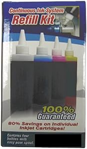 4 Colors Refill Ink Kit for Continous Ink System Used in HP10 / HP82 Cartridge of HP Designjet 500 500ps 800 800ps 815mfp Printers