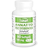 Supersmart Annatto Tocotrienols 100mg per Day (DeltaGold Vitamin E) - Tocotrienols Supplement | Non-GMO & Gluten Free - 60 Softgels