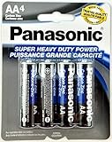 4pc Panasonic AA Batteries Super Heavy Duty Power Carbon Zinc Double A Battery 1.5v