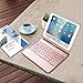 iPad 9.7 Keyboard Case,VANKY 360 Rotate Stand Smart Keyboard Cover 7 Color Backlit Keyboard Case Folio with Auto Wake/Sleep for iPad Air,iPad Air 2,iPad Pro 9.7 and 2018/2017 New iPad 9.7(Rose Gold)