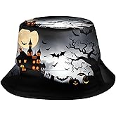 Halloween Pumpkins Bucket Hat for Men Women,Fashion Beach Sun Hat Packable Outdoor Travel Hat for Halloween Party