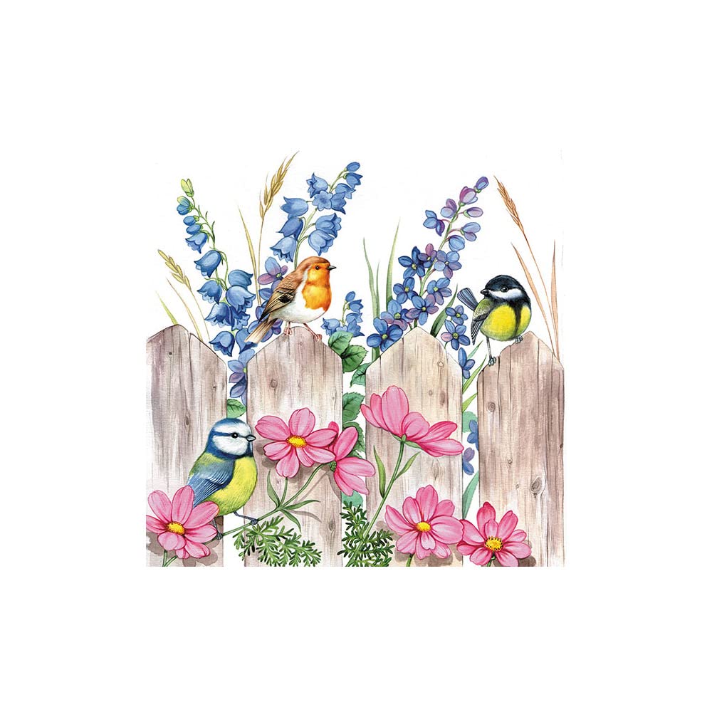Serviette "Spring at the Garden Fence" Pack of 20