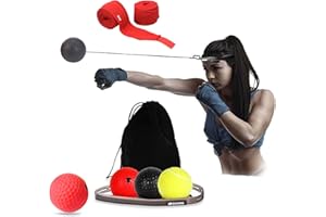 TOCO FREIDO Double End Punching Ball, Speed Bag with Difficulty Levels Boxing Reflex Ball with Headband, Perfect for Reaction, Agility, and Hand Eye Coordination Training