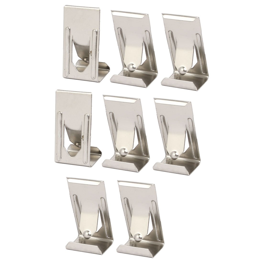 Sourcingmap 26mmx14mm Picture Photo Frame Metal Spring Turn Clip Hanger Siver Tone 8pcs