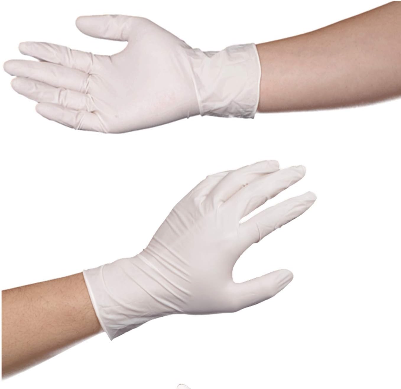 Disposable Nitrile Gloves Latex Free, (100 PCS) Powder Free Clear Gloves 2XL
