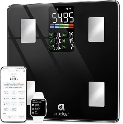 arboleaf Smart Scales with App 14 Metrics 500 lb Bluetooth Body Fat Scale