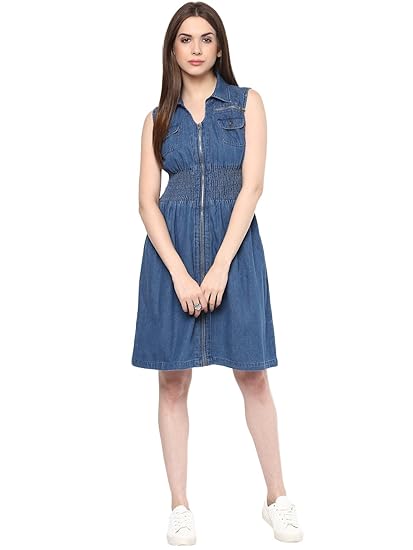 denim one piece dress