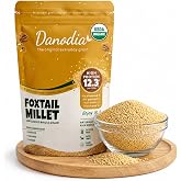 Danodia Foods USDA Organic Foxtail Millet Grain, Gluten-Free, 2 lb | Foxtail Millet Grain for porridge, upma, khichdi, bowls and Indian recipes; Gluten-Free, High Fiber, High Protein; pantry use