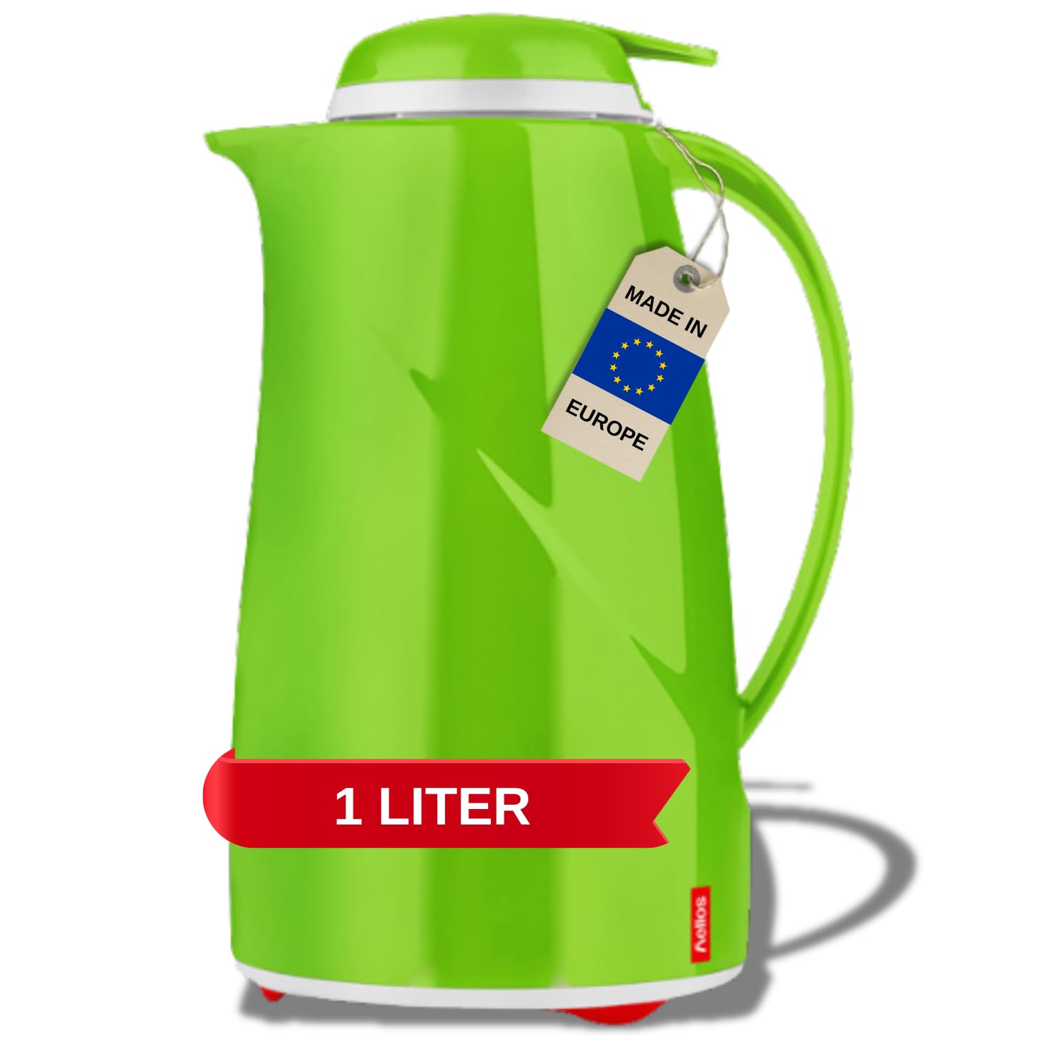 Helios 2934-126 Wave Push Plastic Insulated jug, Kiwi