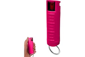 FURY Hardshell Pepper Spray - 12Ft Range, Max Strength, UV Dye Identifier, Anti-Leak & Anti-Misfire, Slidetop Trigger, Belt Clip & Key Ring, Multiple Color Options, Self-Defense Spray