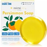Mirai Clinical Persimmon Soap for Old People Smell, Nonenal&reg; Solution | Japanese Persimmon Soap with Citrus Scent and Green Tea Extract, Deodorizing Bar for Men and Women, Gentle for All Skin Types