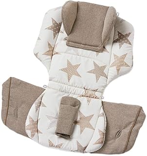 Gesslein Loop Set Sitzauflage Cellpur, Kopfstütze und Armlehnen - Design 757 Sterne beige braun