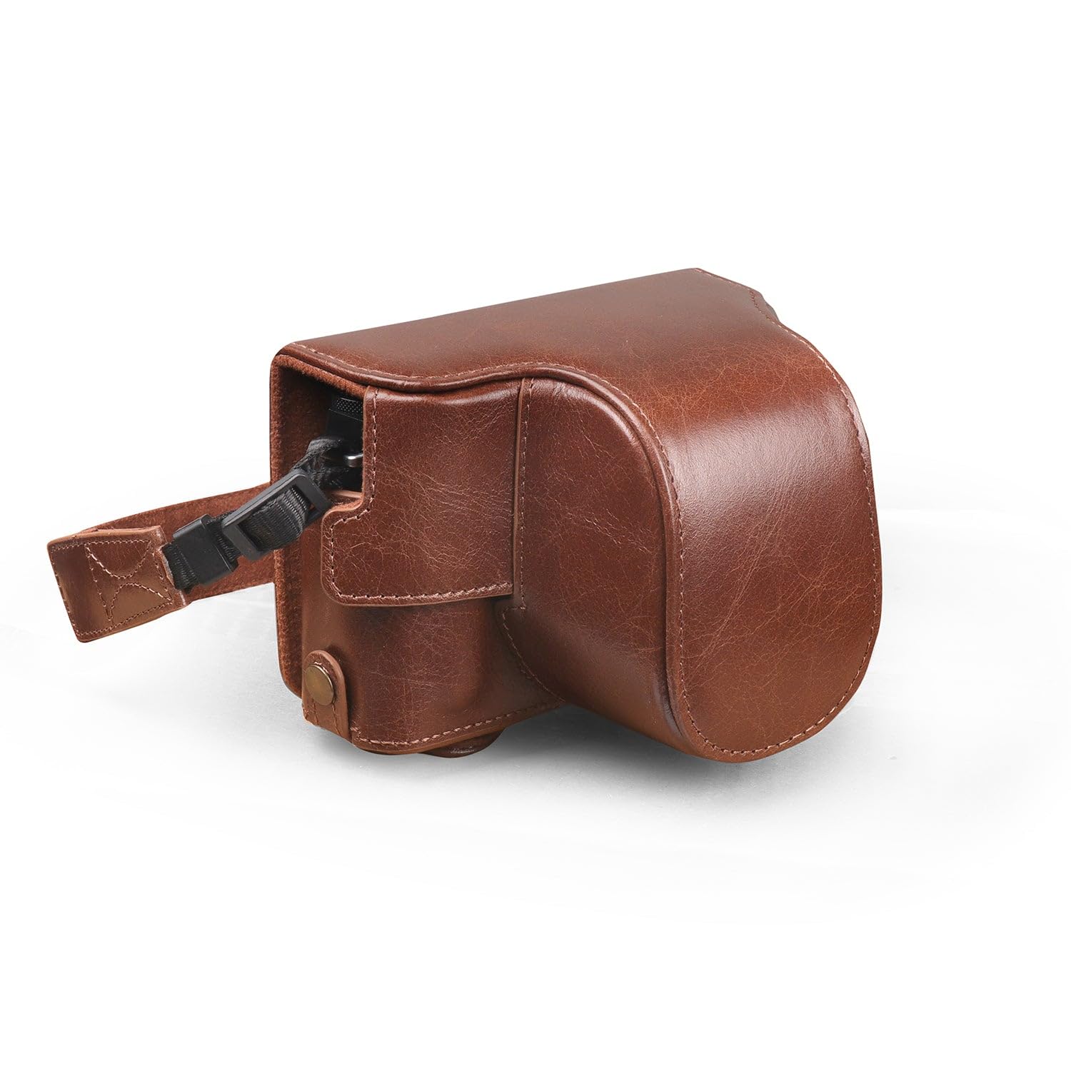 MegaGear MG1980 Ever Ready Genuine Leather Camera Case Compatible with Fujifilm X Series X-E4 - Brown