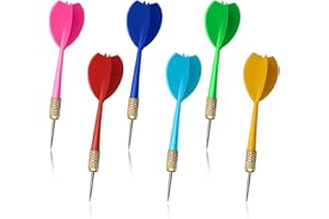 Steel Tip Darts Set 6 Pack Metal Dart Set Multicolor Darts Dart Tool for Professional Exercises Entertainment
