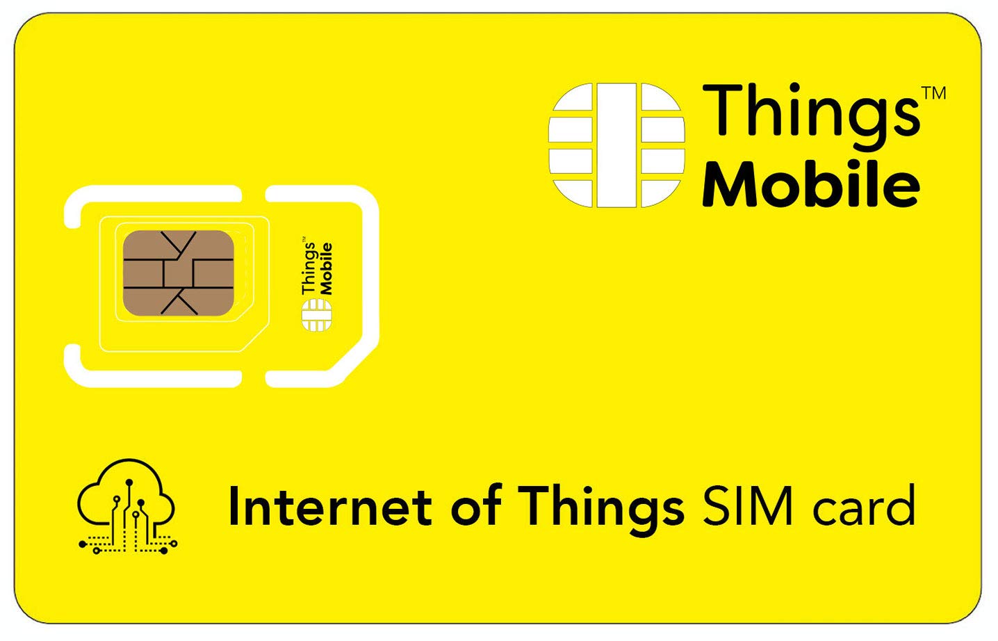 IOT SIM Card for IoT and M2M - Things Mobile - with Global Coverage and Multi-Operator GSM/2G/3G/4G LTE Network, No Fixed costs, No Expiration Date and Competitive Rates, with €10 Credit Included