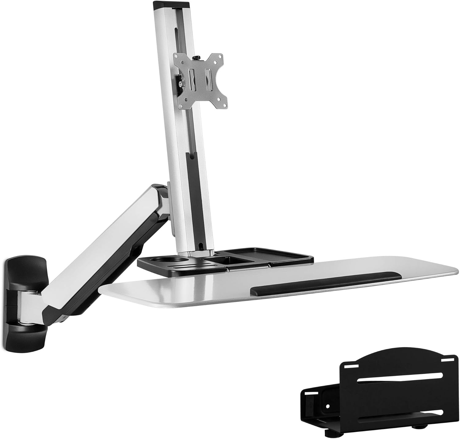 MountIt! Sit Stand Wall Mount Workstation & Stand Up Computer Station
