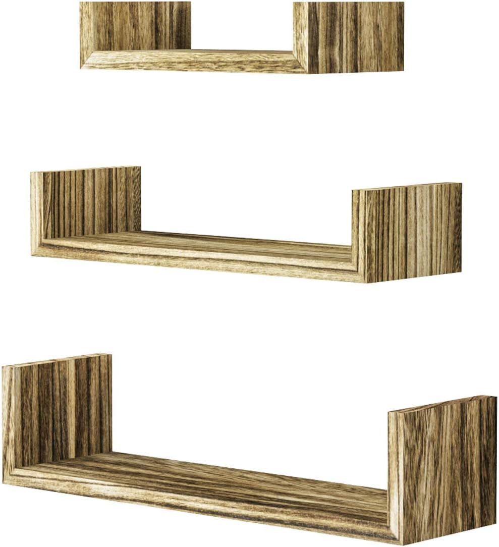 SRIWATANA Floating Shelves Wall Mounted, Solid Wood Wall