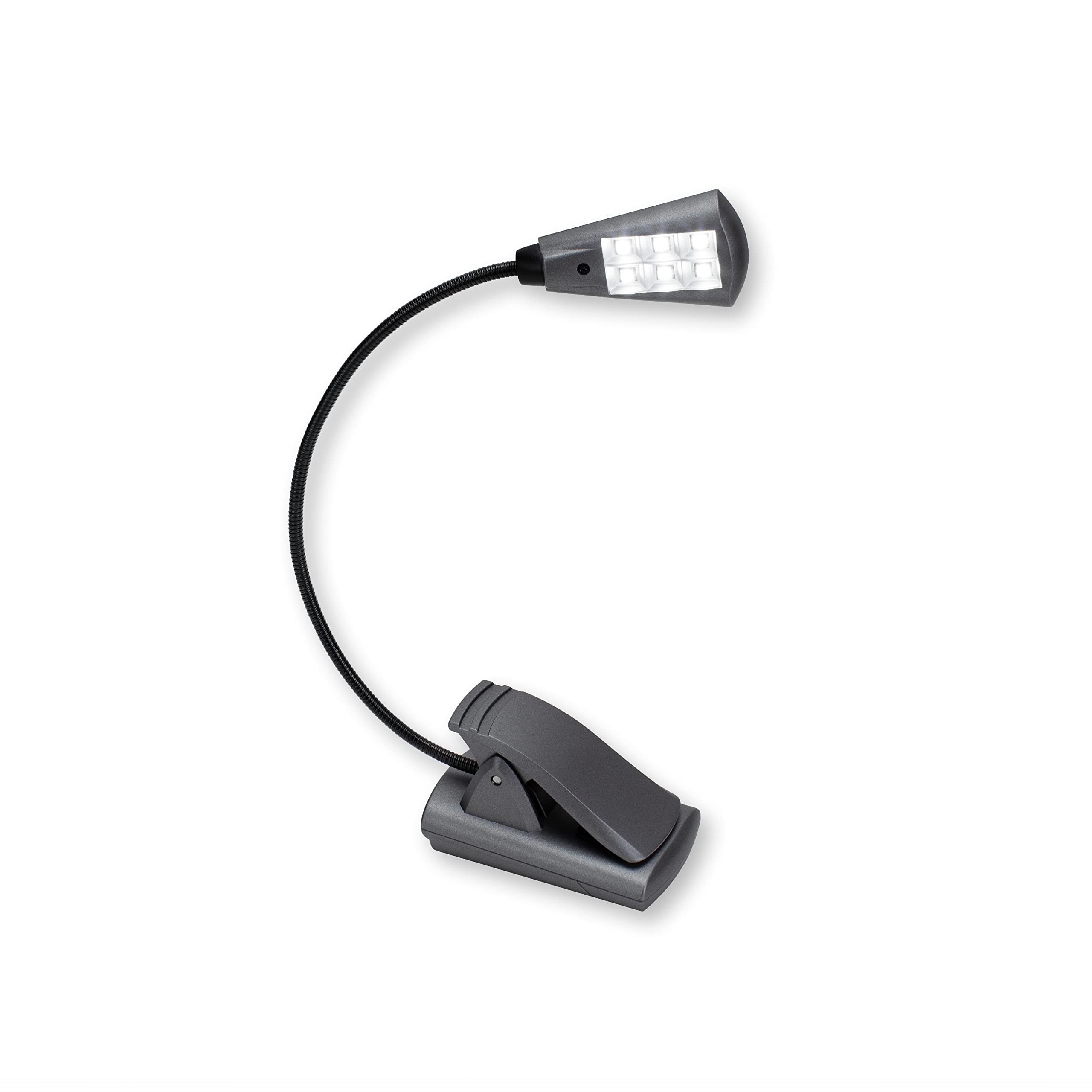 Carson FlexNeck Plus Flexible Clip-On Book Light with 6 Ultra Bright LEDs