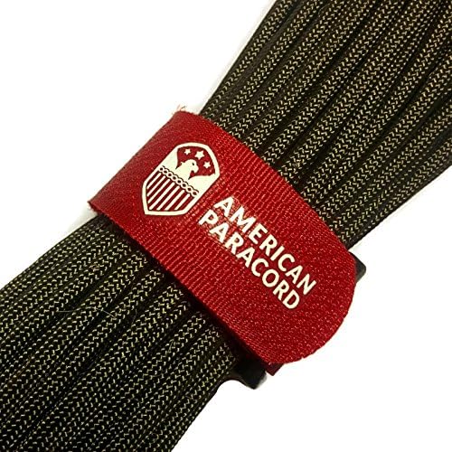 American Paracord Fish and Fire (Olive Drab 25 Feet) 550 Type III 9 Strand Survival, Tinder, Fishing, Parachute Cord