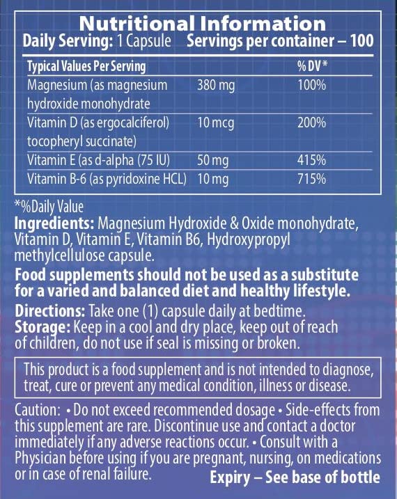 High Absorption Magnesium for Leg Cramps,tensed Muscles, Supports