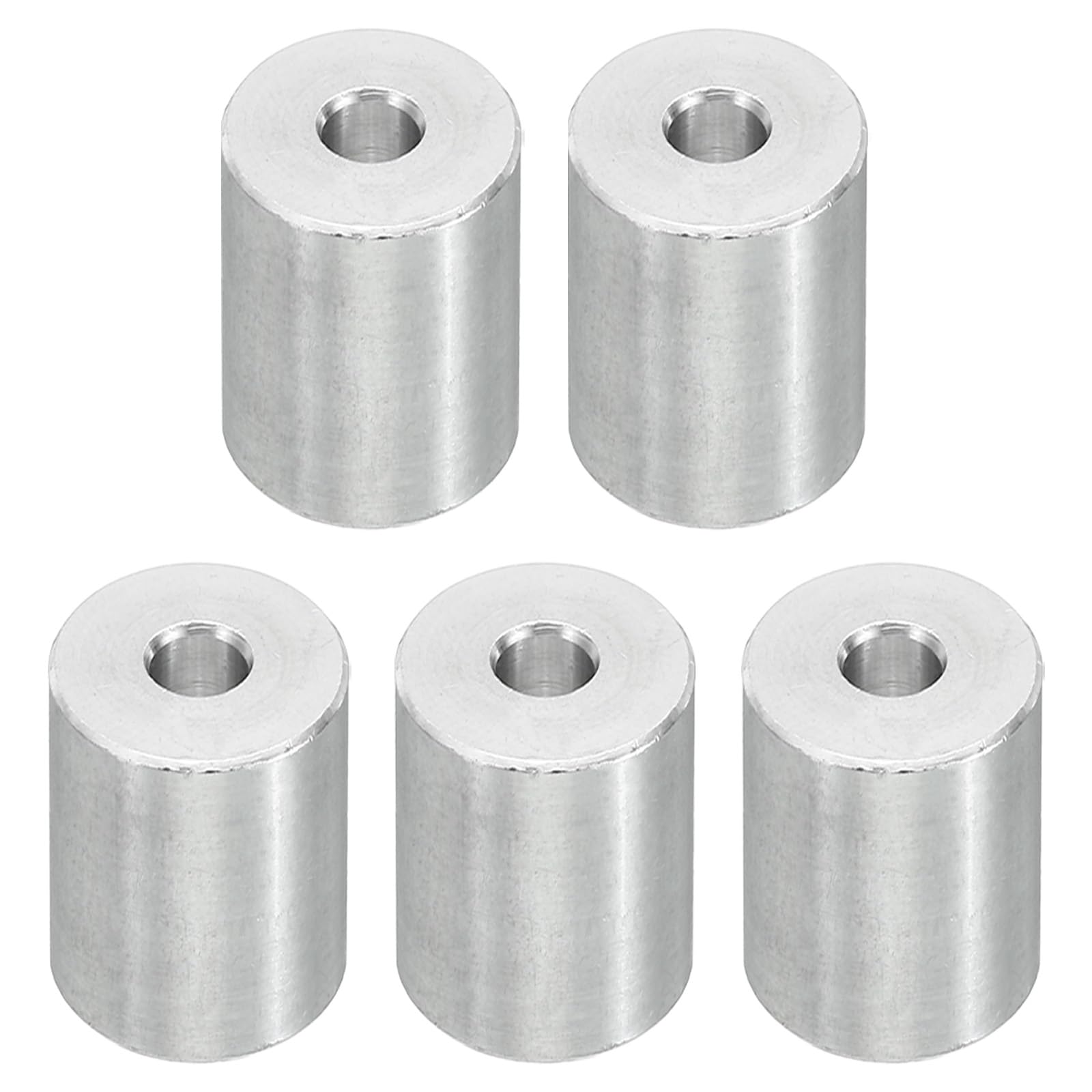 PATIKIL M5 Aluminum Spacers, 5 Pcs Metal Spacer Aluminum 5.2mm ID x 16mm OD x 20mm L Aluminum Spacer Screw Standoff Round for 1/5inch or M5 Screw Bolts