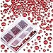 4000 Pieces Hotfix Rhinestones Crystals AB Clear Crystal Rhinestones Flatback Gems Round Crystal Rhinestones Bulk for Crafts Clothing Dance Costumes Red)