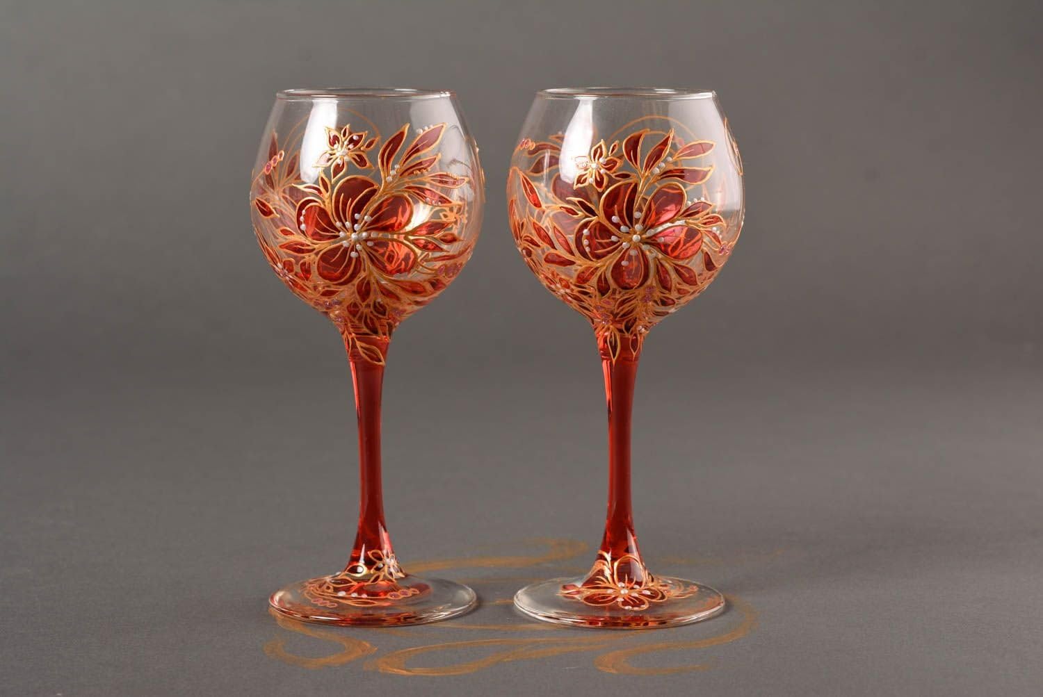 роспись бокалов акриловыми красками. набор свадебных бокалов «совет да любовь» 200 мл, белый 2882219. роспись по стеклу свадебные бокалы. роспись фужеров. расписные бокалы.