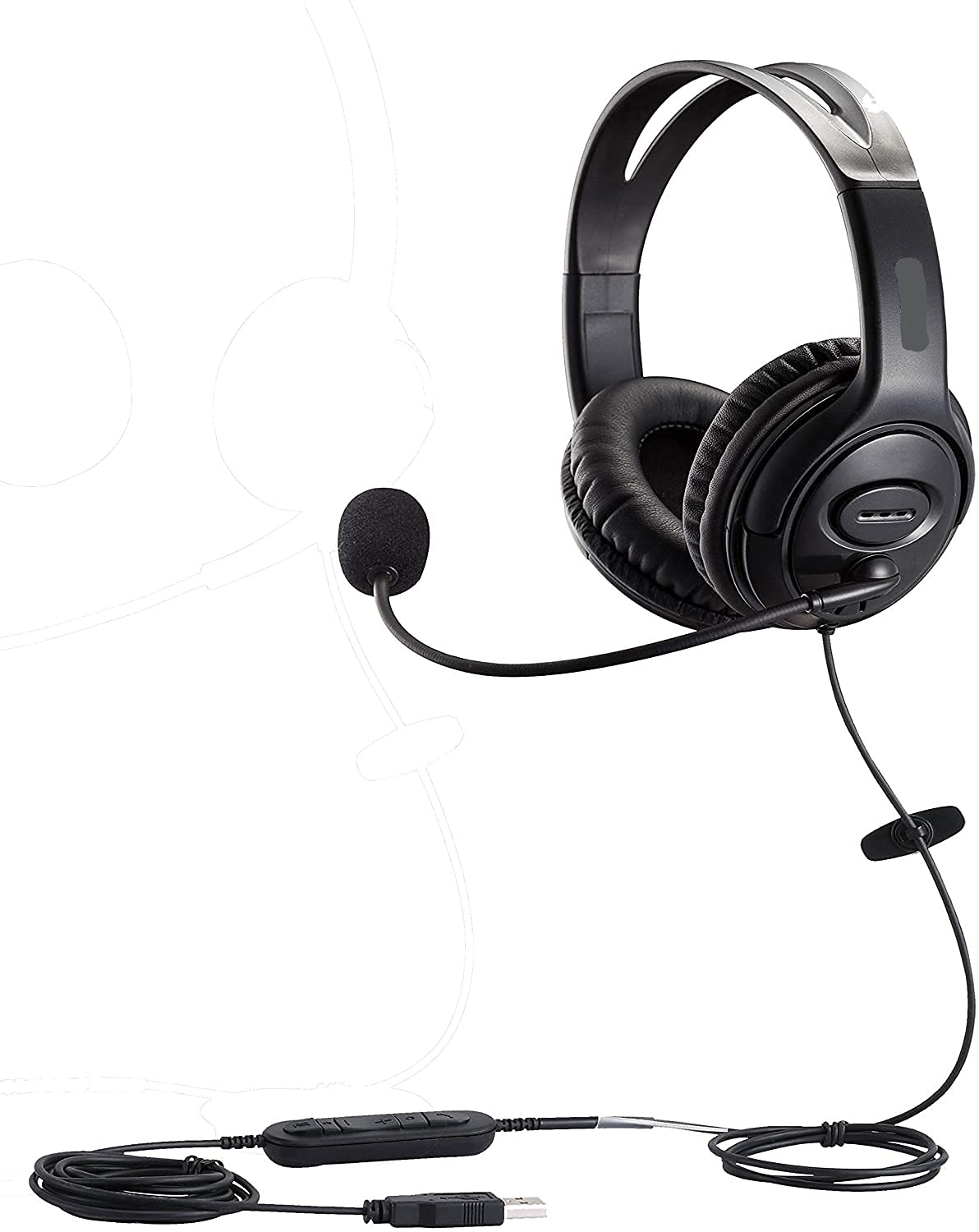 USB headset with Noise Cancelling Microphone for Home, Office & Call Centres. Used on SKYPE for Business, MS Teams and softphone applications, Plug and Play on multiple platforms. (EAR-805DUC)