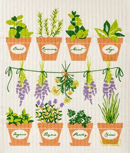 Swedish Dishcloth (Herb Pots)