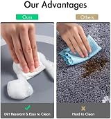 Bingobang 2 PCS Absorbent Bath Mat Set Non Slip Diatom Mud 45x75 cm 45x60 cm view 5