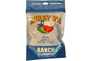 MIKEY V'S Mikey V’s Ranch “Gator Toes” – Deep-Fried Garlic Snacks, Crunchy Savory Garlic Bites, 3.9 oz Bag