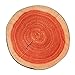 Round Wood Tree Soft Plush Chair Seat Cushion Stump Shaped Pillow (Wood, 32x32x4.5CM)