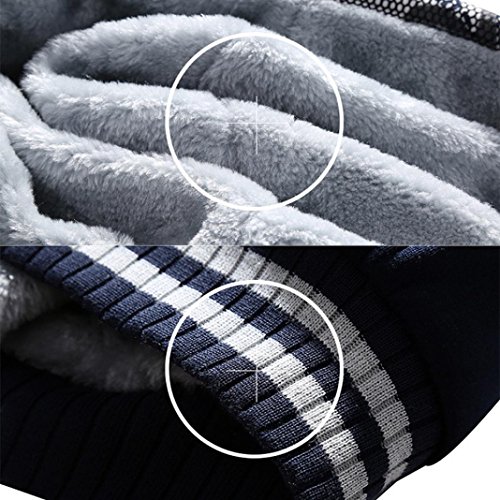 Men Coats And Jackets Winter Sale Warm Fleece Hood Zipper Sweater Outwear Sweatshirts For Men By Orangeskycn (Blue, XL) - Thumbnail 3