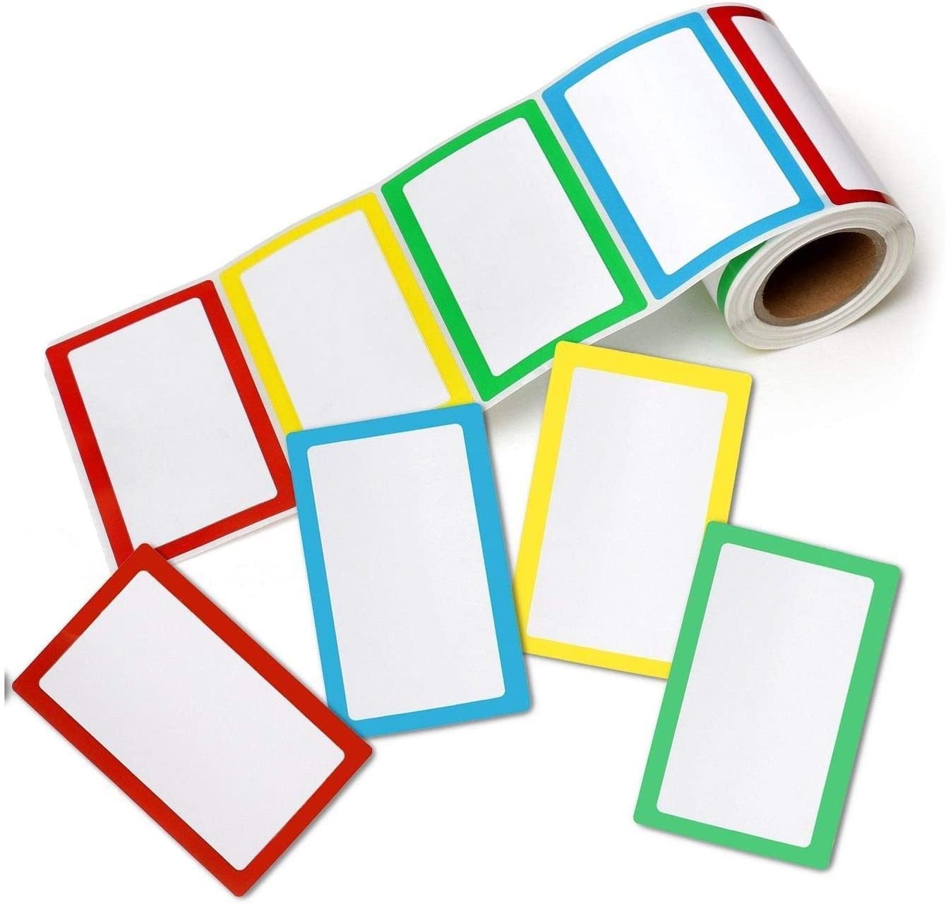 Hycodest 85x55mm Plain Name Stickers Sticky Name Tags Visitor Labels for Clothes Office and School (200 pcs)