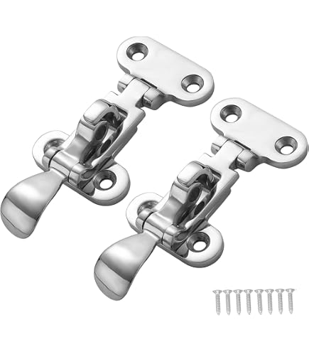 Lot De 2 Charnières Courtes En Acier Inoxydable 316 – 79 X 38 Mm, Robustes, Avec Vis, Pour Environnements Marins