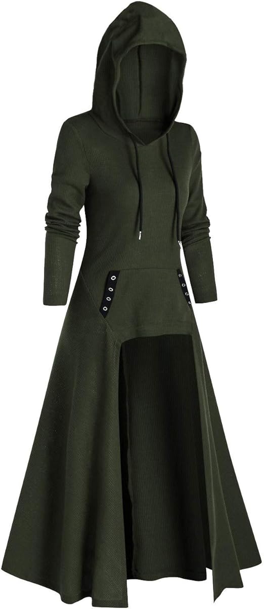 hooded high low sweater